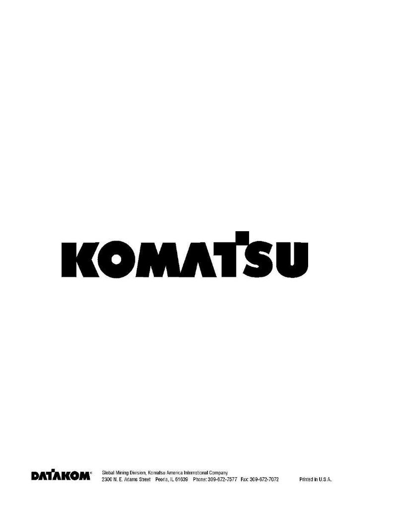 Komatsu 830E dumper servicemanual PDF | Verkstadsreparation | Direktnedladdning bild 11