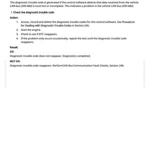 May include: A white document with the title "TEC 000639.14 - Vehicle CAN Bus (500 kBd), Very High Error Rate." The text describes diagnostic trouble codes and troubleshooting steps for a vehicle's CAN bus system.