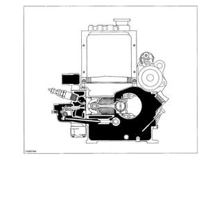 May include: Detailed technical illustration of an engine, showcasing internal components and cross-sections. The diagram is in black and white, with labels and annotations. The image includes the text "ZB400-8 WSM, 02630" and "F FEATURE".