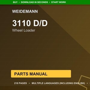 Weidemann 3110 D Wheel loader Parts Manual PDF | Illustrated Catalog | Instant Download image 1