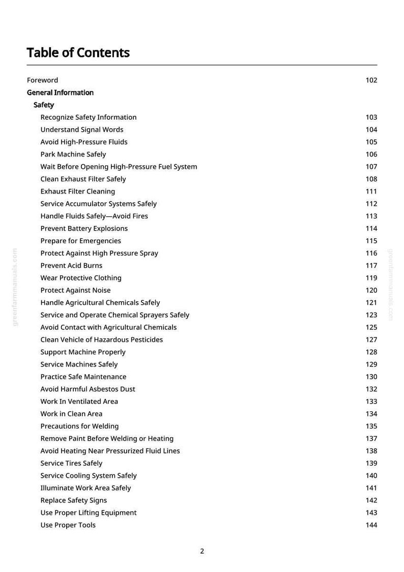 K&ouml;nnte beinhalten: Eine Seite aus einem Handbuch mit dem Titel &bdquo;Inhaltsverzeichnis&ldquo; mit einer Liste von Sicherheitsthemen. Der Text ist schwarz auf wei&szlig;em Hintergrund. Zu den Themen geh&ouml;ren Sicherheitsinformationen, Hochdruckfl&uuml;ssigkeiten und Notfallverfahren.