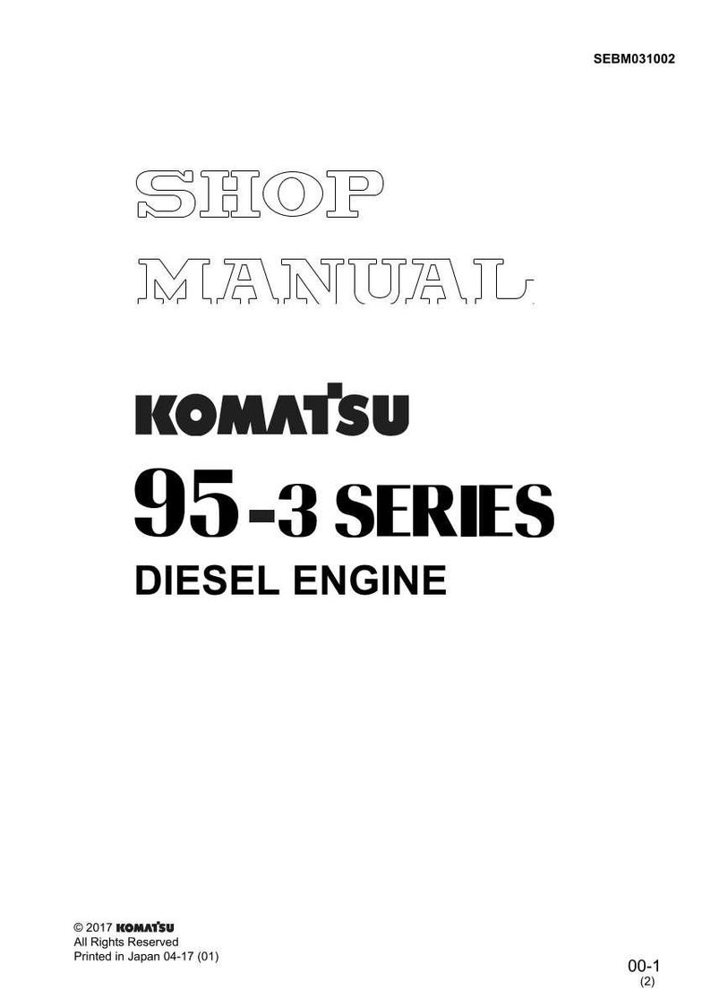 Komatsu 95-3-serien dieselmotor servicehandbok reparation verkstad PDF-nedladdning bild 3