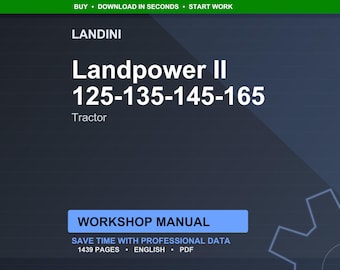 Landini Landpower II 125-135-145-165 Tractor Workshop Manual PDF