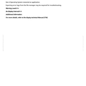 May include: A white document with the title "VTI 523436.21 - Watchdog Reset". The document contains technical information about a system restart, including warning levels and error log exporting. The text is in black font.