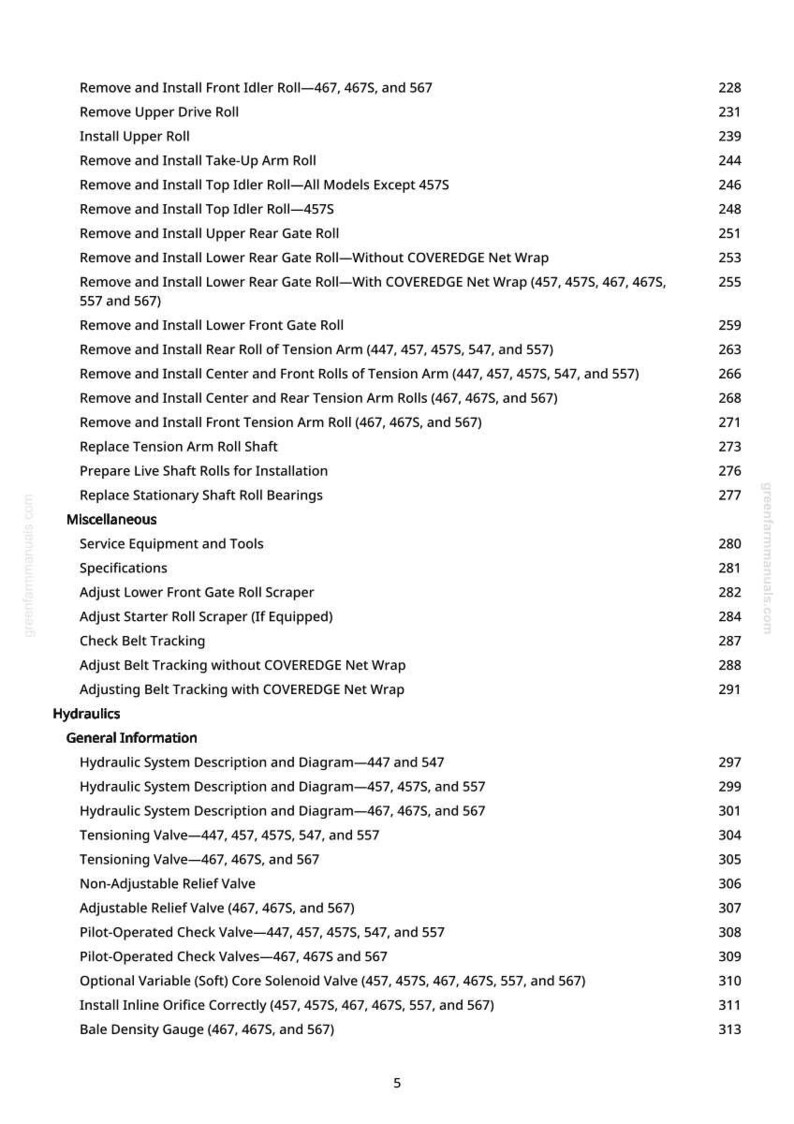 John Deere 447 457 467 547 557 567 Silage Special Baler Repair Manual PDF | Service Workshop | Instant Download image 3