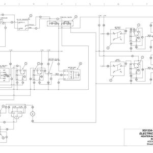 May include: A detailed electrical schematic diagram for heater controls, labeled "Electric Schematic Heateriac Controls 930E-3". The diagram includes various components, lines, and text, with the date "JAN 05" and sheet number "34 of 34" visible.