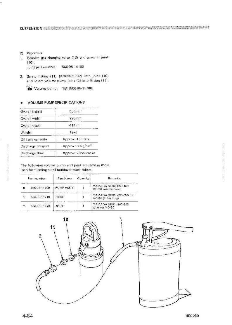 Puede incluir: Diagrama de una bomba de volumen con especificaciones, incluyendo una altura total de 585mm, un ancho de 220mm y una profundidad de 414mm. La bomba pesa 12kg y tiene una capacidad de dep&oacute;sito de aceite de aproximadamente 15 litros. La imagen tambi&eacute;n muestra una manguera y una junta.