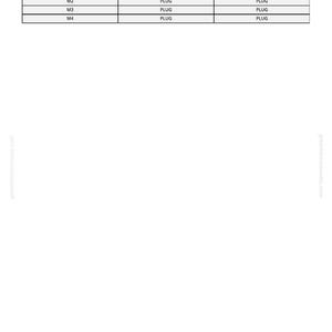 May include: A table with rows and columns displaying product information. The table includes labels such as L2, L3, L4, M1, M2, M3, and M4. The table also includes the words "PLUG", "020", "452", "Red", and "Black".