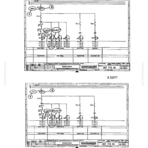May include: Two technical diagrams showing electrical schematics, labelled "Elektroplan", with components including LEDs and diodes. The diagrams are from Komatsu Mining Germany. The numbers 13 and 8 are in the top left corner.