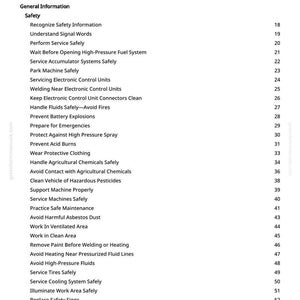 Peut inclure: Une page blanche avec une table des mati&egrave;res en texte noir. La table r&eacute;pertorie des sujets de s&eacute;curit&eacute; tels que &laquo; Reconna&icirc;tre les informations de s&eacute;curit&eacute; &raquo;, &laquo; Pr&eacute;venir les explosions de batterie &raquo; et &laquo; R&eacute;parer les pneus en toute s&eacute;curit&eacute; &raquo;. Le num&eacute;ro de page est visible en bas.