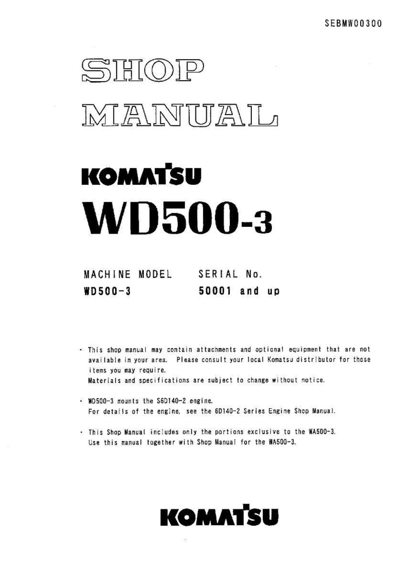 Komatsu WD500-3 Hjullastare 6D140-2 Motor Servicemanual PDF bild 3