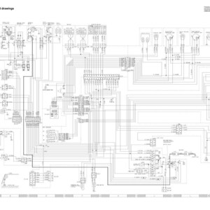 May include: A detailed electrical circuit diagram for forestry specification, with numerous lines, symbols, and components. The diagram is in black and white, with text labels and annotations. The title reads "Electrical diagrams and drawings".