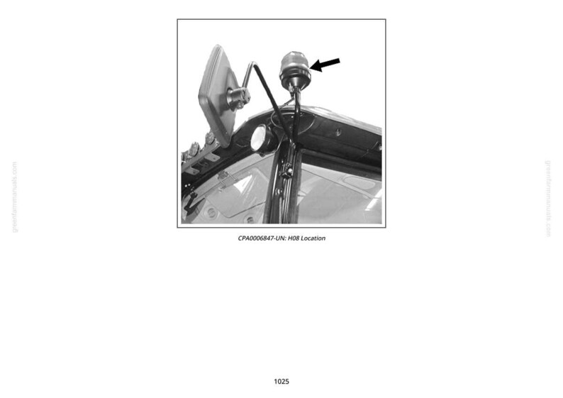 以下が含まれることがあります： 車両の屋根の白黒画像。サイドミラーと警告灯が表示されています。警告灯は黒いポールに取り付けられており、透明で丸みを帯びた上部があります。「CPA0006847-UN: H08 Location」というテキストが下にあります。
