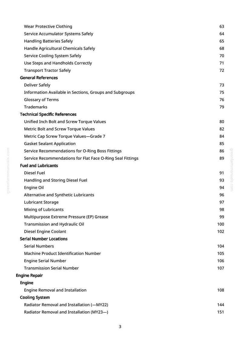John Deere 2032R, 2038R Tractor Technical Manual PDF | Instant Download image 4