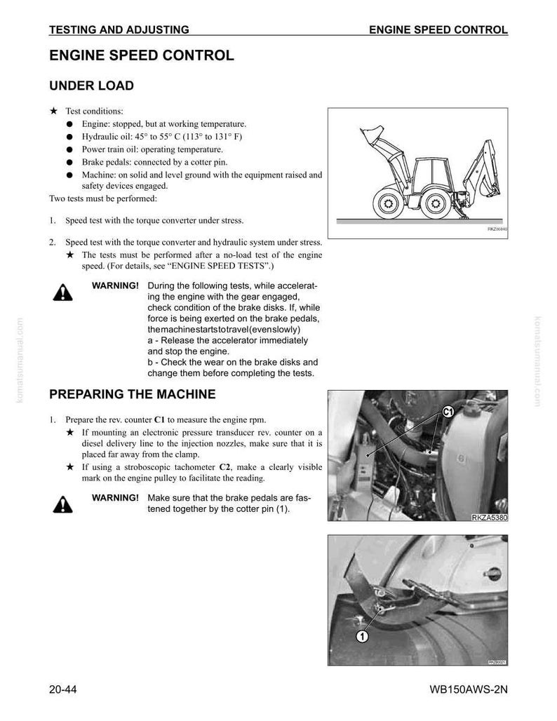 Komatsu Wb150aws-2N Backhoe Loader Service Manual PDF | Workshop Repair | Instant Download image 6