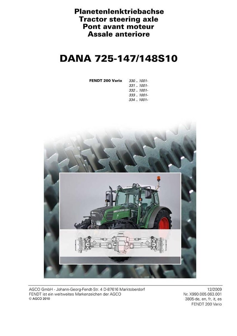 Dana 725 147 725 148 Steering axle Workshop Manual PDF | Service Repair | Instant Download image 2