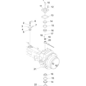 May include: An exploded diagram of mechanical components, likely for a vehicle axle. The image shows various parts, including bolts, seals, and housings, with numbered labels for identification. The DANA logo is visible.
