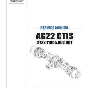 Comer Ag22 ctis, manuel d'atelier pour essieux PDF | Service de réparation | Téléchargement instantané image 2