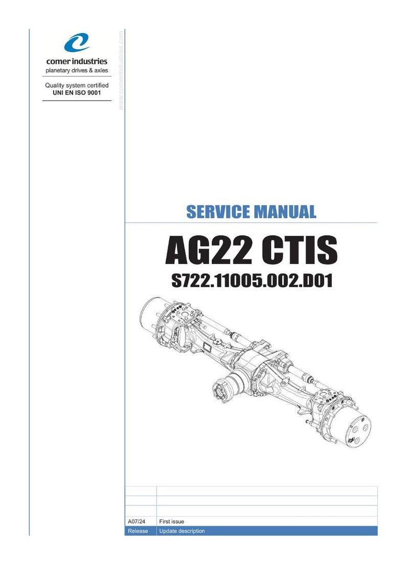 Comer Ag22 ctis, manuel d'atelier pour essieux PDF | Service de réparation | Téléchargement instantané image 2
