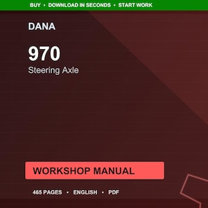 Dana 970 Steering axle Workshop Manual PDF | Service Repair | Instant Download image 1