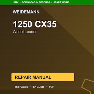 Weidemann 1250 Cx35 Wheel loader Repair Manual PDF | Service Workshop | Instant Download image 1