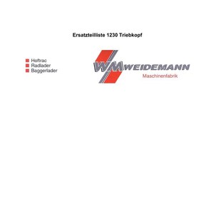 Weidemann 1230 Triebkopf Parts Manual PDF | Illustrated Catalog | Instant Download image 2