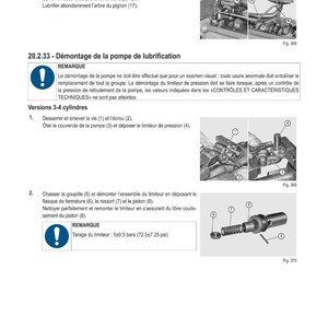 May include: Technical diagram with instructions for lubricating pump disassembly. Includes numbered diagrams of parts, such as screws, nuts, and pistons. Text in French with measurements in psi.