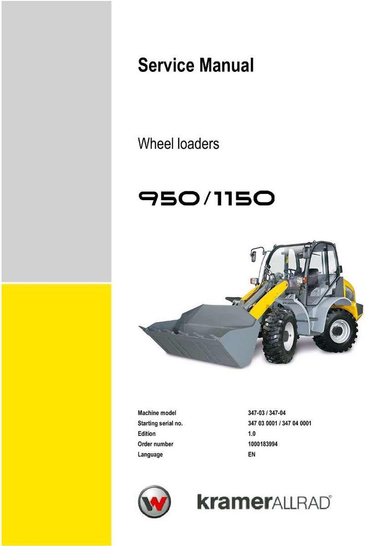 Wacker neuson kramer 950 1150 Wheel loader Repair Manual PDF | Service Workshop | Instant Download image 2