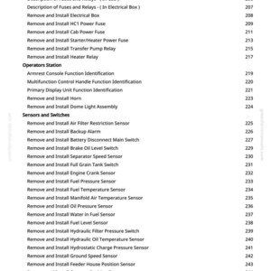 Peut inclure: Une page de manuel avec une liste de proc&eacute;dures de r&eacute;paration automobile. Le texte comprend des instructions pour retirer et installer divers composants, tels que des fusibles, des relais, des capteurs et des interrupteurs. Le num&eacute;ro de page est 5.