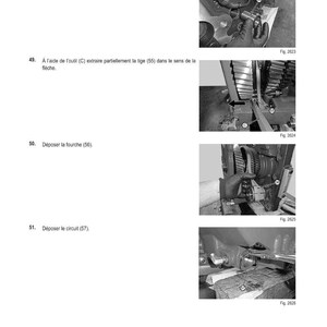 May include: A page from a technical manual with the title "M&Eacute;THODE D'INTERVENTION". The page contains four images with numbered steps and corresponding text instructions. The images show close-up views of mechanical components.