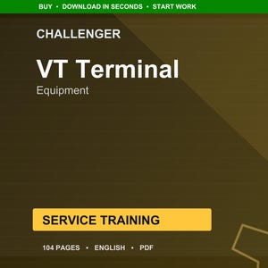 Challenger Vt terminal Service Training Manual PDF | Training Guide | Instant Download image 1