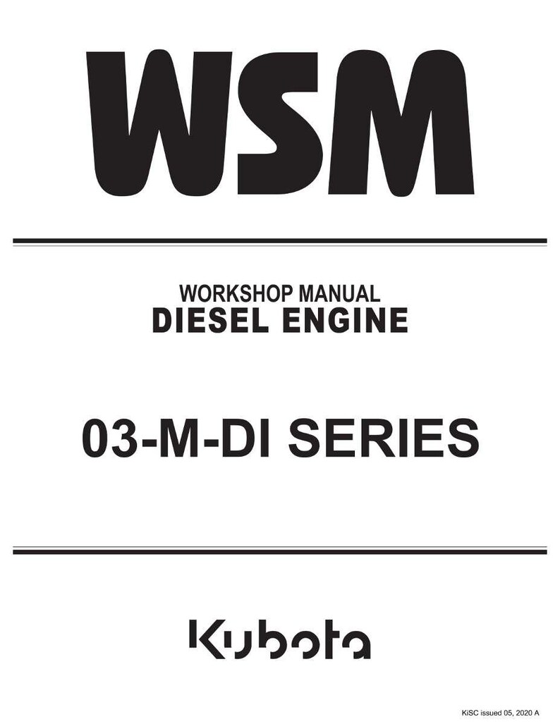 Kubota Diesel Engine 03-M-DI Series Workshop Manual | Instant PDF Download image 1