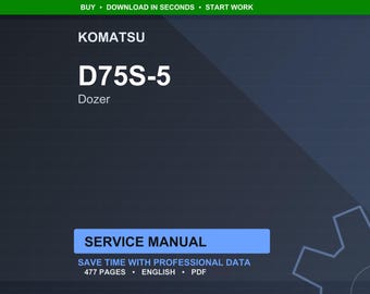 Komatsu D75S-5 Dozer Service Manual Repair Workshop PDF