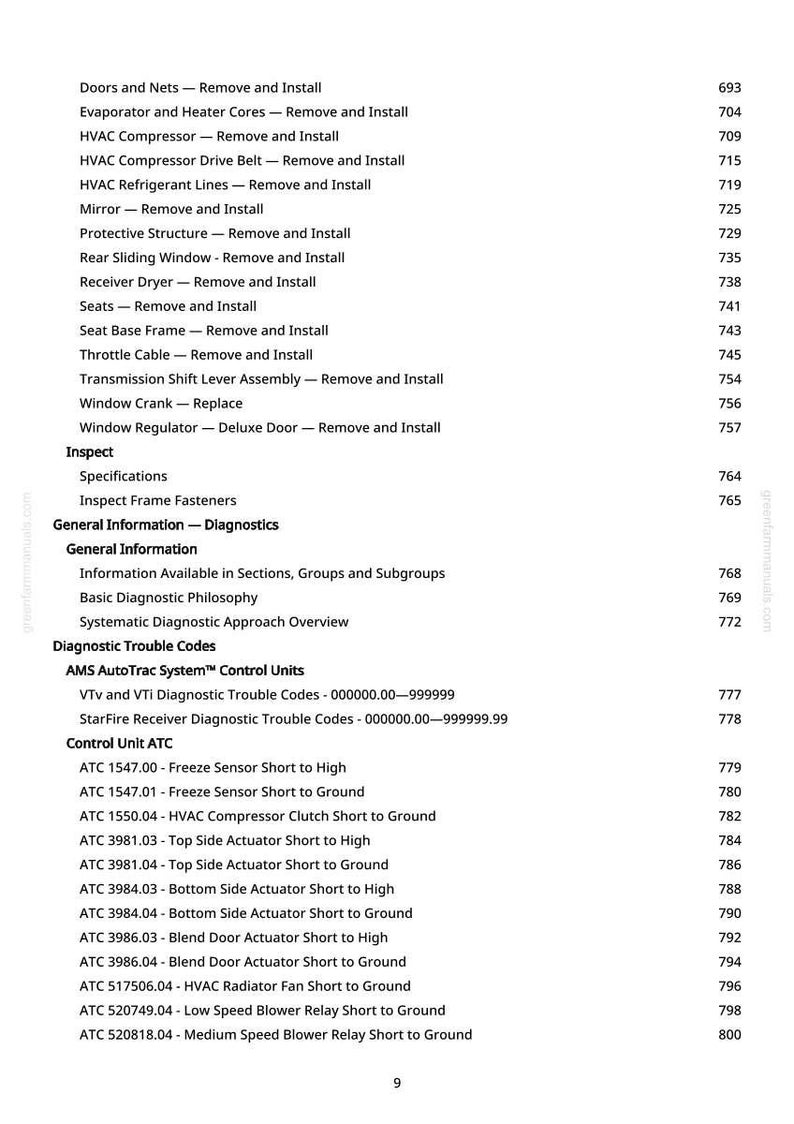 John Deere Xuv835e, Xuv835r, Xuv835m Utility Vehicle Technical Manual PDF | Instant Download image 7