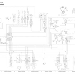 May include: A detailed electrical circuit diagram with the title "ELECTRICAL CIRCUIT DIAGRAM" and "TRAVEL ALARM SPECIFICATION (if equipped)". The diagram is in black and white, showing various components and wiring.