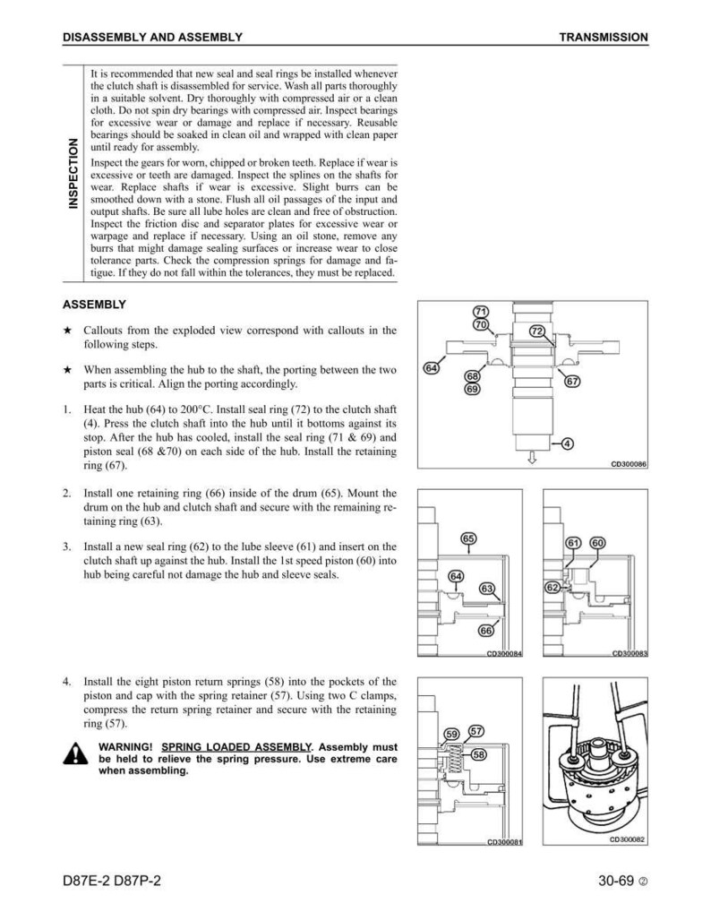 K&ouml;nnte beinhalten: Detaillierte technische Zeichnung mit der &Uuml;berschrift "DEMONTAGE UND MONTAGE" und "GETRIEBE". Das Bild enth&auml;lt Schritt-f&uuml;r-Schritt-Anleitungen und Diagramme f&uuml;r die Montage einer mechanischen Komponente, mit Hinweisen und Teilenummern.