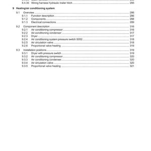 Może przedstawiać: Strona z instrukcji Weidemann, zawierająca spis treści z nagł&oacute;wkami takimi jak "Ogrzewanie/klimatyzacja" i "Opis komponent&oacute;w". Dokument zawiera terminy techniczne i numery stron.