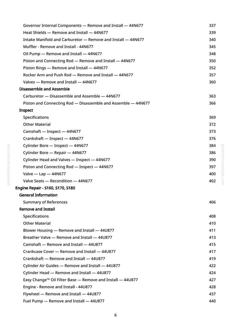 May include: A detailed parts list for engine repair, featuring various components like the oil pump, piston rings, and valves. The document includes instructions for removal, installation, and inspection, with page numbers for easy reference. The text is in black font on a white background.