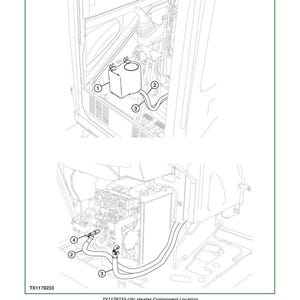 May include: Diagram showing the location of heater components, with labels and lines. The diagram includes a heater core, engine-to-heater core hose, coolant hose, and heater valve. Text at the top reads "Heater Component Location".