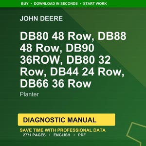 John Deere DB80 48-radig, DB88 48-radig, DB90 36-radig, DB80 32-radig, DB44 24-radig, DB66 36-radig planteringsmaskin Diagnostikmanual PDF | Direktnedladdning bild 1