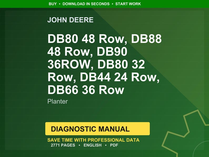 John Deere DB80 48-radig, DB88 48-radig, DB90 36-radig, DB80 32-radig, DB44 24-radig, DB66 36-radig planteringsmaskin Diagnostikmanual PDF | Direktnedladdning bild 1