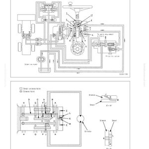 May include: Diagram of an orbit-roll valve, with detailed schematics of its structure, function, and maintenance. The diagram includes labels for various components and sections, such as the steering wheel, steering pump, and priority valve. Text includes "Structure, Function and Maintenance Standard" and "Orbit-Roll Valve."