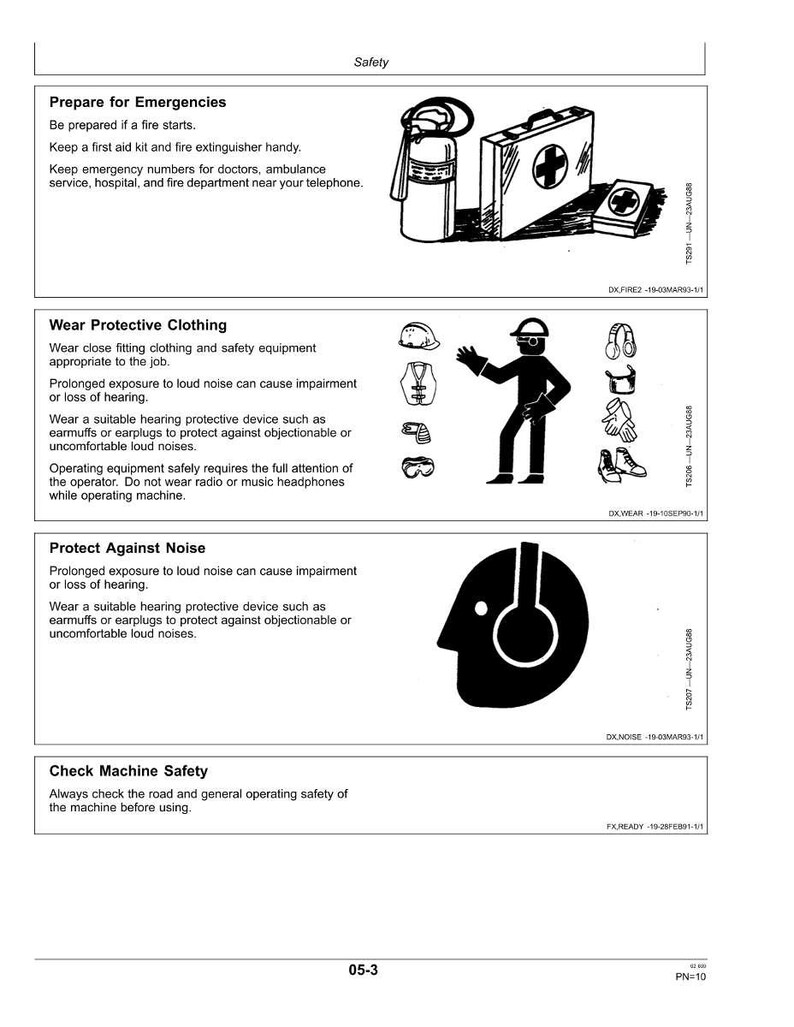 K&ouml;nnte beinhalten: Ein Sicherheitsleitfaden mit Illustrationen. Enth&auml;lt einen Feuerl&ouml;scher, einen Erste-Hilfe-Kasten und eine Person, die Schutzkleidung tr&auml;gt. Der Leitfaden zeigt auch eine Person mit Ohrensch&uuml;tzern und ein Diagramm eines Kopfes mit Kopfh&ouml;rern.