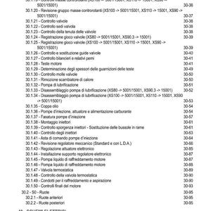 K&ouml;nnte beinhalten: Eine Seite aus einem Handbuch mit einem detaillierten Inhaltsverzeichnis. Es listet Motorwartungsverfahren auf, einschlie&szlig;lich Ventilpr&uuml;fungen, Schmierung und Aufgaben des K&uuml;hlsystems, zusammen mit den entsprechenden Seitenzahlen.