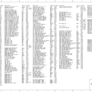 May include: A detailed electrical schematic diagram, labeled "EJ1560-4 JULY 01," with component IDs and descriptions. The document is a component ID locator sheet for HD1500-5, with page numbers. The text is in black on a white background.