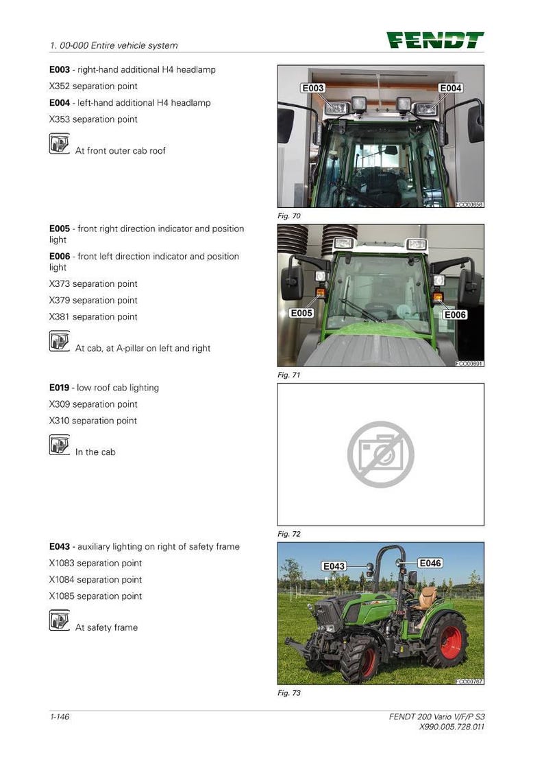 Manual de taller del tractor Fendt 200 Vario v f p s3 en PDF / Servicio y reparación / Descarga instantánea imagen 3
