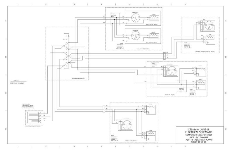 K&ouml;nnte beinhalten: Detailliertes elektrisches Schaltbild mit schwarzen Linien und Symbolen auf wei&szlig;em Hintergrund. Das Diagramm enth&auml;lt Text und ist mit "Electrical Schematic Component Locator Sheet" beschriftet. Das Diagramm ist f&uuml;r ein 2000 HLP-Modell.