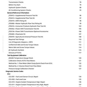 Puede incluir: Una p&aacute;gina con fondo blanco con una tabla de contenidos y c&oacute;digos de servicio de diagn&oacute;stico. El texto incluye "Informaci&oacute;n general", "Controles operativos" y "C&oacute;digos de servicio de diagn&oacute;stico". Los n&uacute;meros de p&aacute;gina son visibles a la derecha.