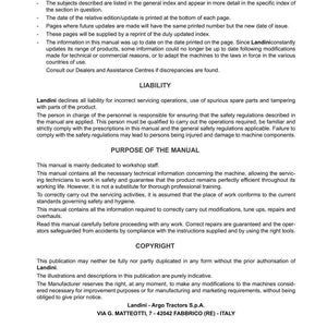 May include: A printed manual with the title "INTRODUCTION" and the Argo Tractors logo. The manual details information about Rex 4 tractors, including liability, purpose, and copyright information. The manual is dated December 2021.