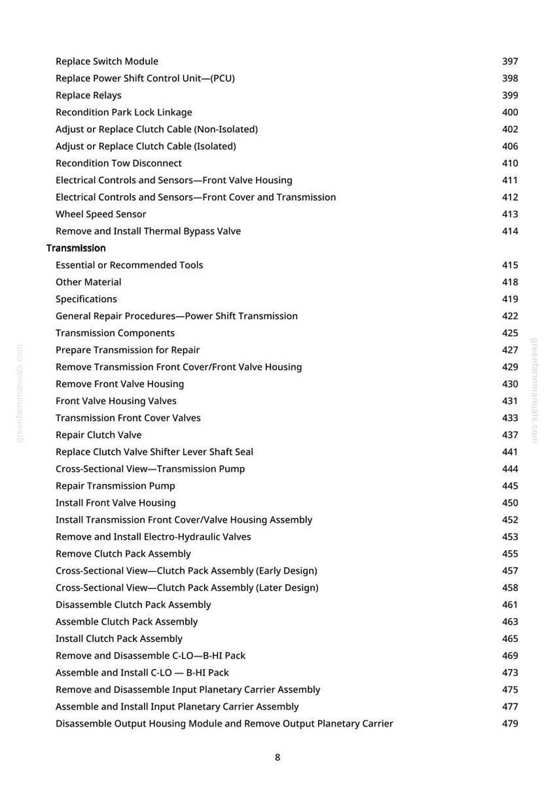 John Deere 7710, 7610, 7810 traktor reparationsmanual PDF | Serviceverkstad | Direkt nedladdning bild 7